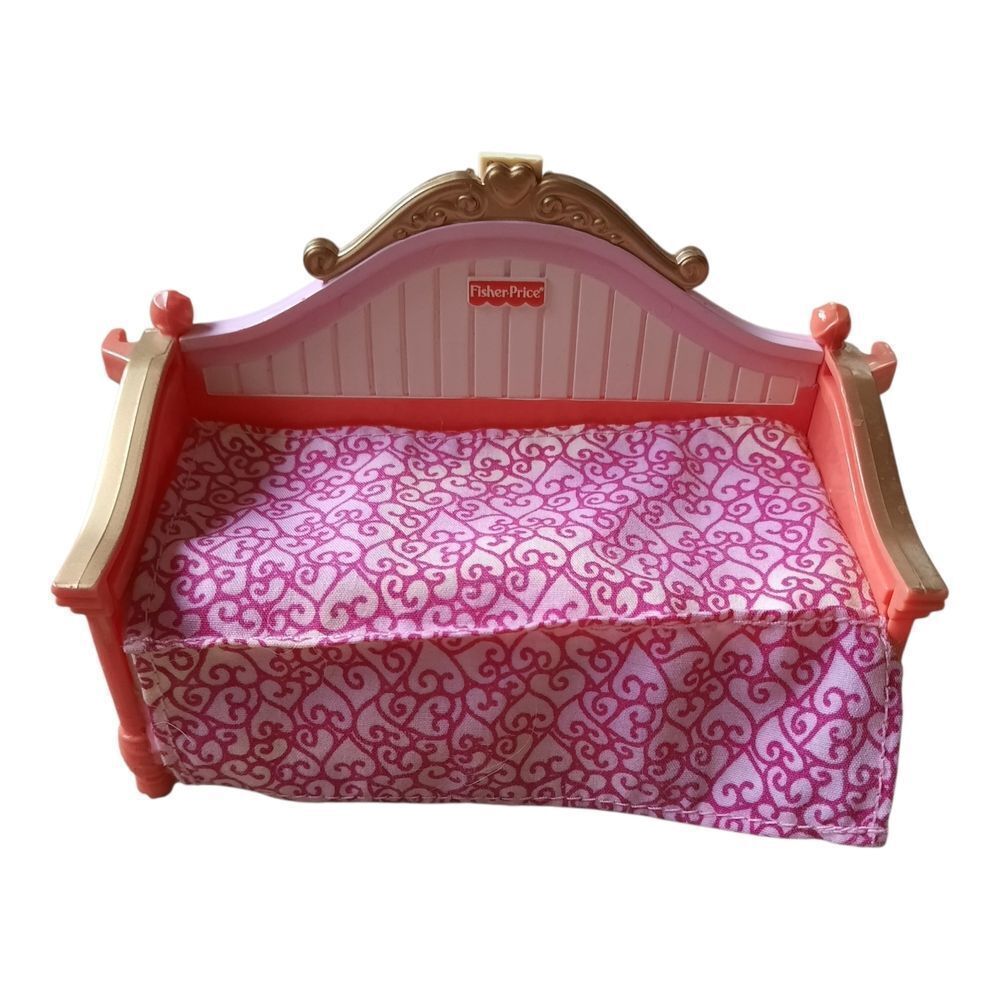 Fisher-Price Loving Family Coral and Gold Doll Sofa